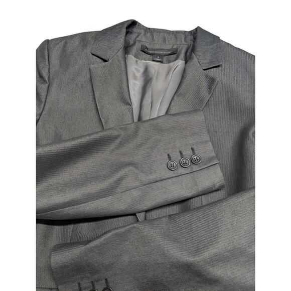 Express Design Studio Women’s Blazer – Gray Pinstripe, Size 8 - Picture 4 of 5